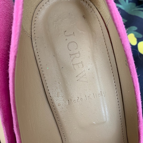 J crew nade in Italy pink suede shoes . Worn only twice! - Picture 2 of 4